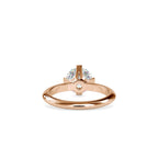SKU: 0194 (22K) Four-Prong Solitaire Engagment Ring in Rose Gold.