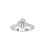 SKU: 0194 (22K) Four-Prong Solitaire Engagment Ring in Rose Gold.