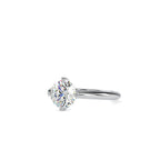 SKU: 0194 (14K) Four-Prong Solitaire Engagment Ring in Rose Gold.