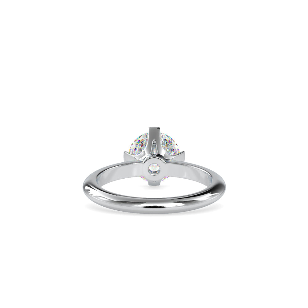 SKU: 0194 (14K) Four-Prong Solitaire Engagment Ring in Rose Gold.
