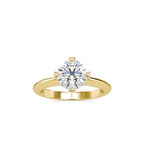 SKU: 0194 (22K) Four-Prong Solitaire Engagment Ring in Rose Gold.