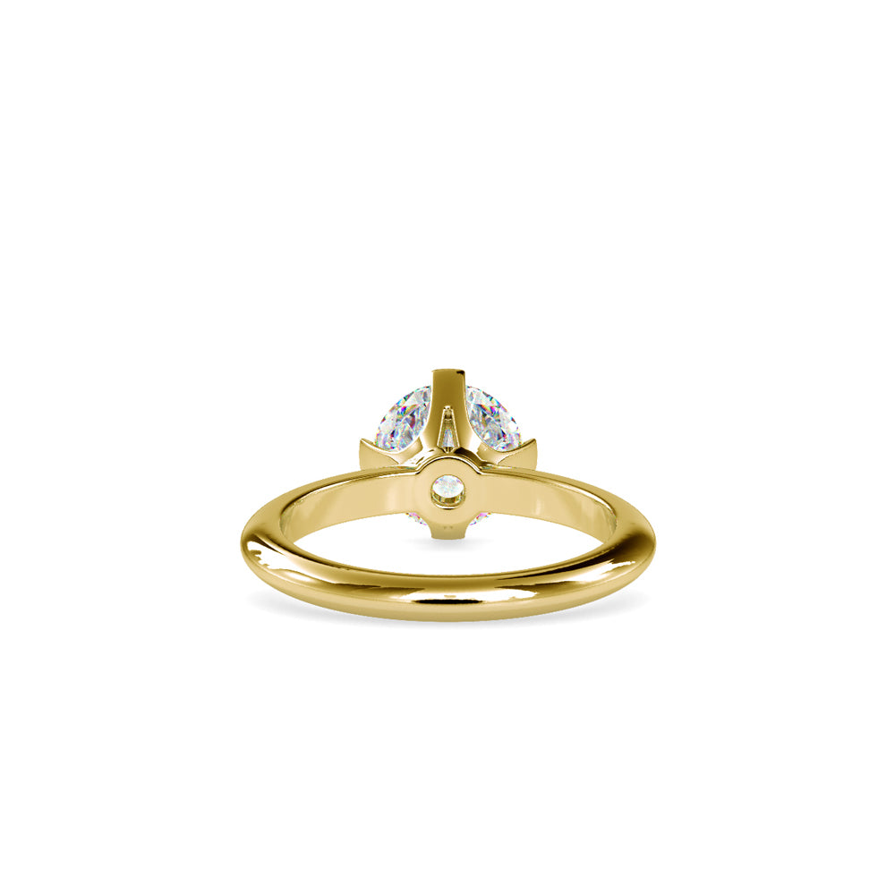 SKU: 0194 (14K) Four-Prong Solitaire Engagment Ring in Rose Gold.