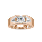 SKU: 0195 (22K) Unique Two-Tone Round-Diamond Ring .