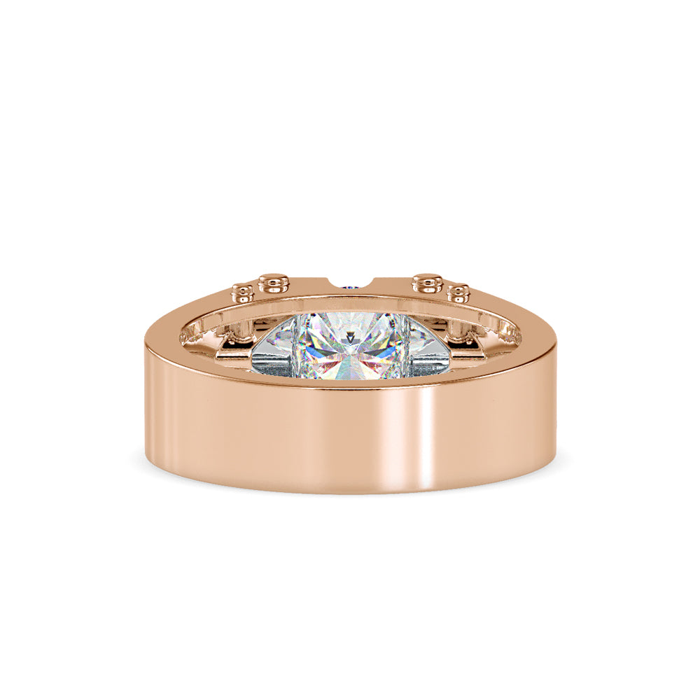 SKU: 0195 (10K) Unique Two-Tone Round-Diamond Ring .