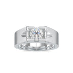 SKU: 0195 (18K) Unique Two-Tone Round-Diamond Ring .