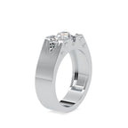 SKU: 0195 (10K) Unique Two-Tone Round-Diamond Ring .