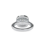 SKU: 0197 (18K) Round-cut Double Halo Engagment Ring in Rose Gold.