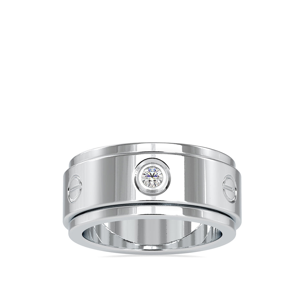 SKU: 0198 (22K) Wide Two-Tone Round Diamond Band Ring .