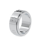SKU: 0198 (10K) Wide Two-Tone Round Diamond Band Ring .