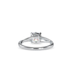 SKU: 0199 (10K) Four-Prong Twisted-Band Solitaire Engagment Ring in Rose Gold.