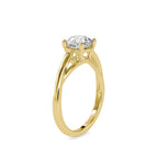 SKU: 0199 (18K) Four-Prong Twisted-Band Solitaire Engagment Ring in Rose Gold.