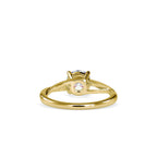 SKU: 0199 (10K) Four-Prong Twisted-Band Solitaire Engagment Ring in Rose Gold.