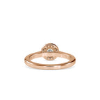 SKU: 0200 (10K) Round-cut Sparkle Halo Engagment Ring in Rose Gold.