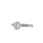 SKU: 0200 (22K) Round-cut Sparkle Halo Engagment Ring in Rose Gold.