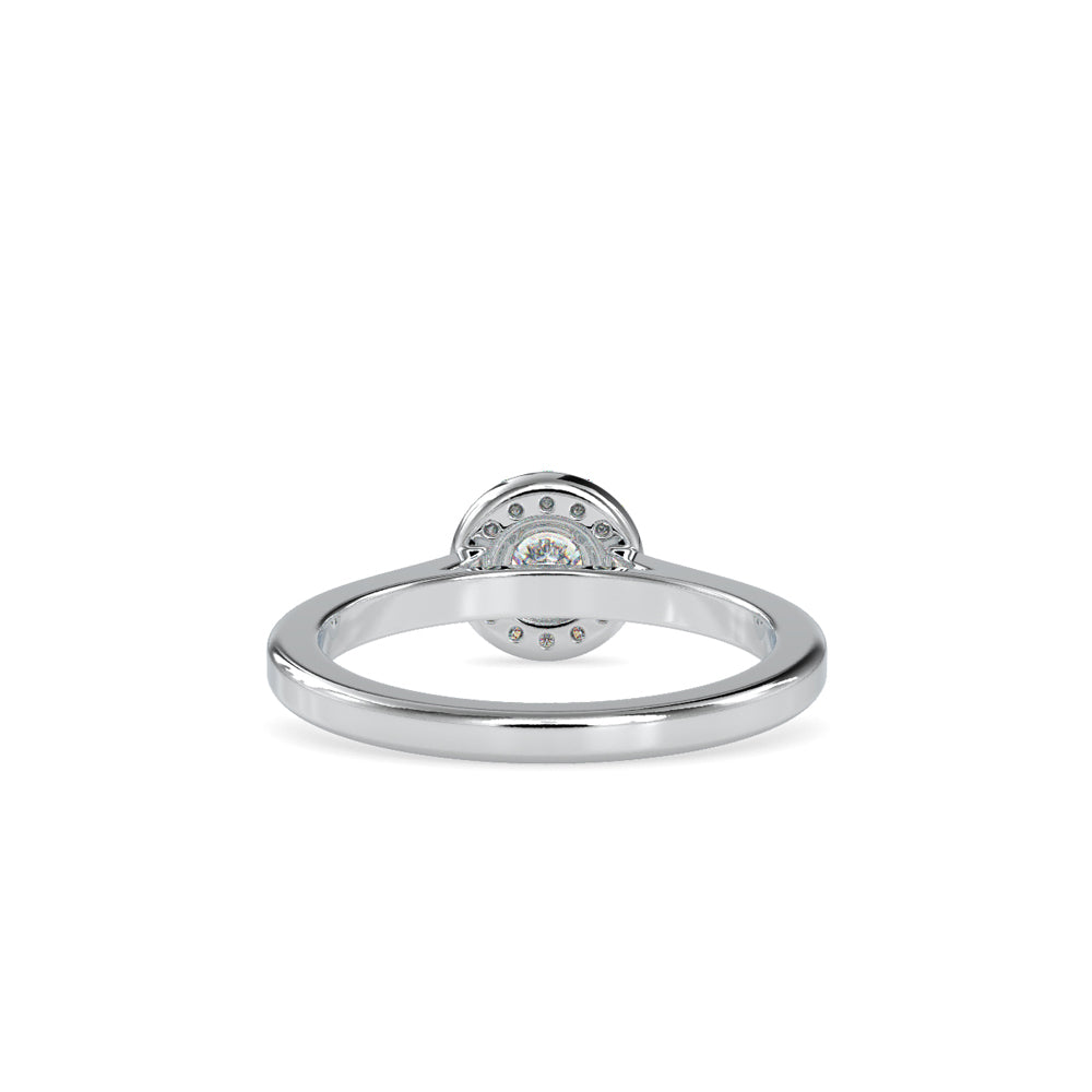 SKU: 0200 (10K) Round-cut Sparkle Halo Engagment Ring in Rose Gold.
