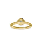 SKU: 0200 (14K) Round-cut Sparkle Halo Engagment Ring in Rose Gold.