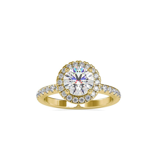 Round Halo Engagement Ring