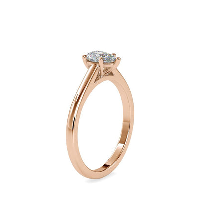 Pear Shape Tappered Solitaire Ring