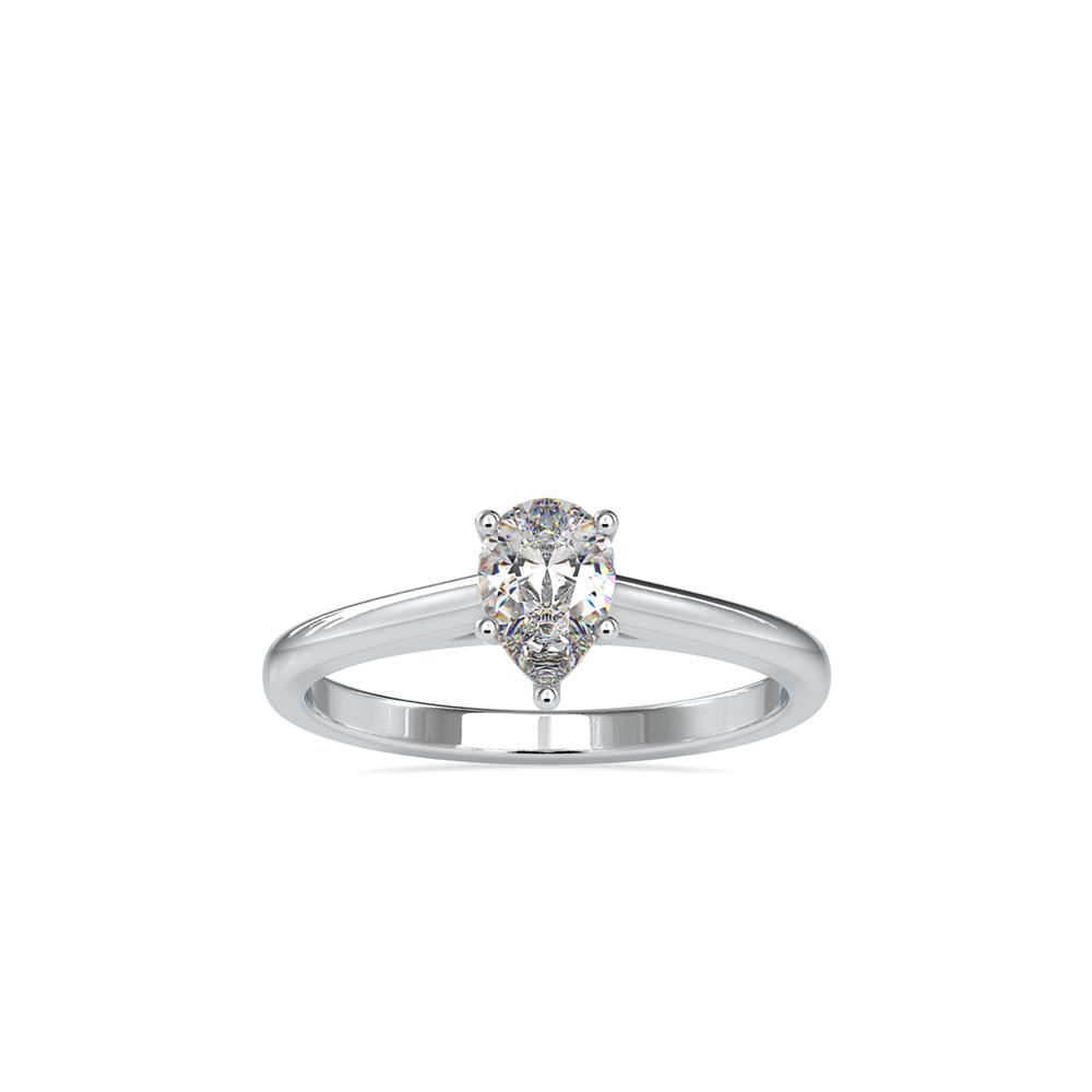 Pear Shape Tappered Solitaire Ring