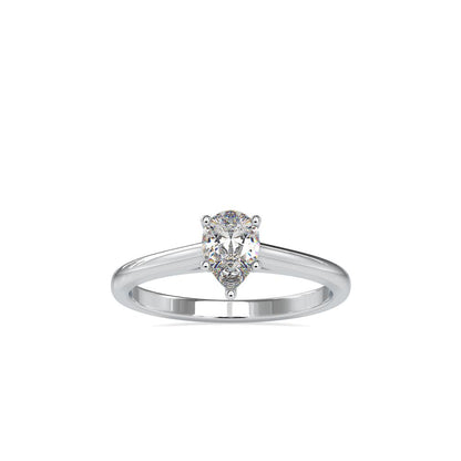 Pear Shape Tappered Solitaire Ring