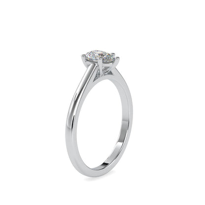 Pear Shape Tappered Solitaire Ring