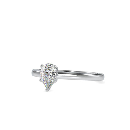 Pear Shape Tappered Solitaire Ring