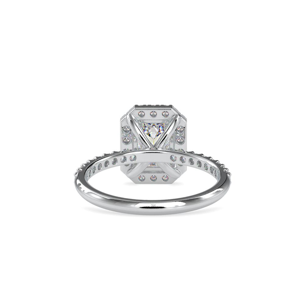 Emerald Shape Halo Engagement Ring