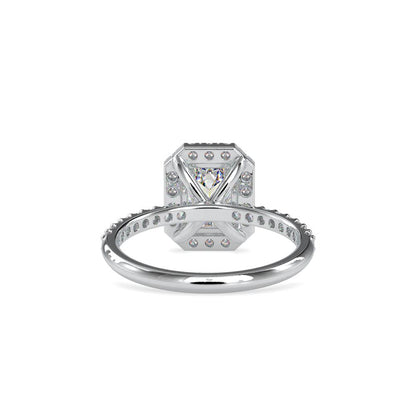 Emerald Shape Halo Engagement Ring