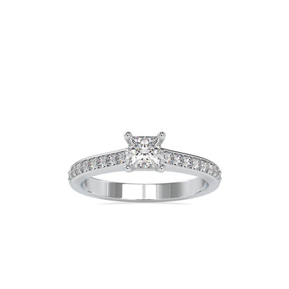 Princess Diamond Split Shank engagement Ring