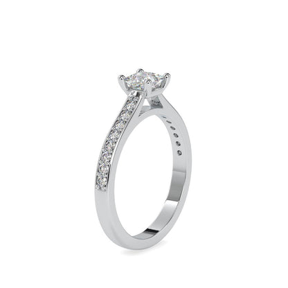 Princess Diamond Split Shank engagement Ring