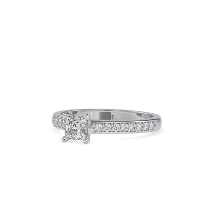 Princess Diamond Split Shank engagement Ring