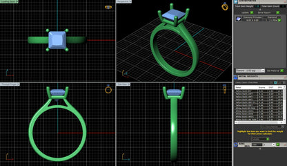 Petite Princess 4 Prong Solitaire Ring