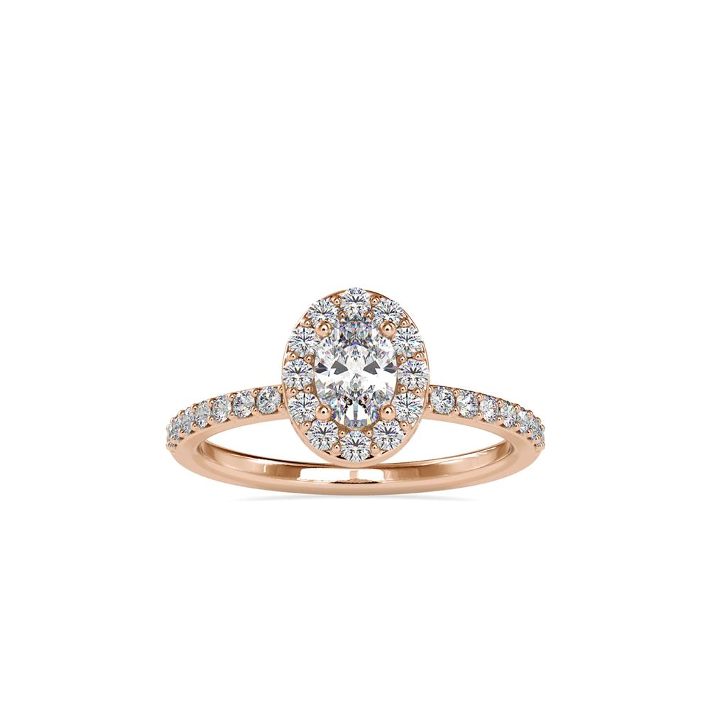 Oval Halo Diamond Engagement Ring