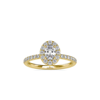 Oval Halo Diamond Engagement Ring