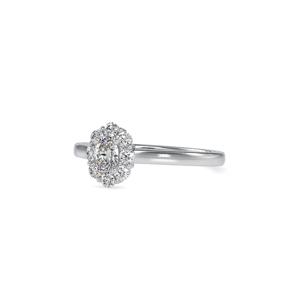 Oval 4 Prong Diamond Ring