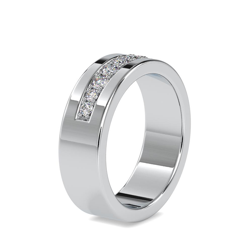 Pave Set Wide wedding Ring
