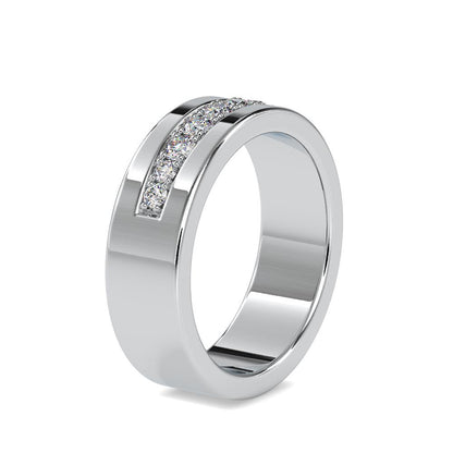 Pave Set Wide wedding Ring