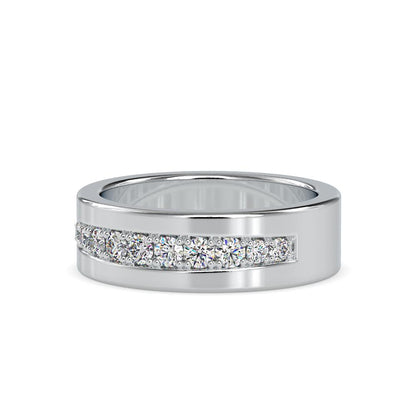 Pave Set Wide wedding Ring