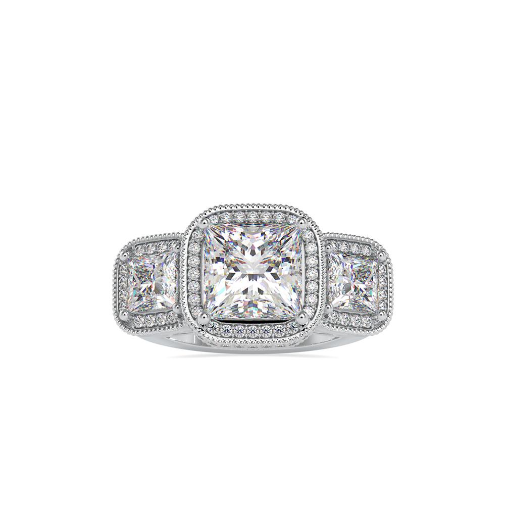 Vintage 3 Stone Diamond Engagement Ring
