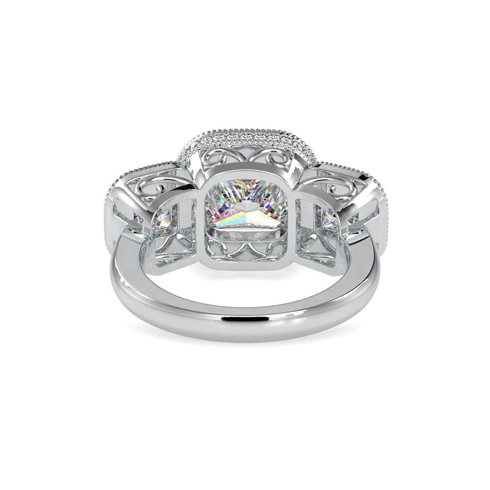 Vintage 3 Stone Diamond Engagement Ring