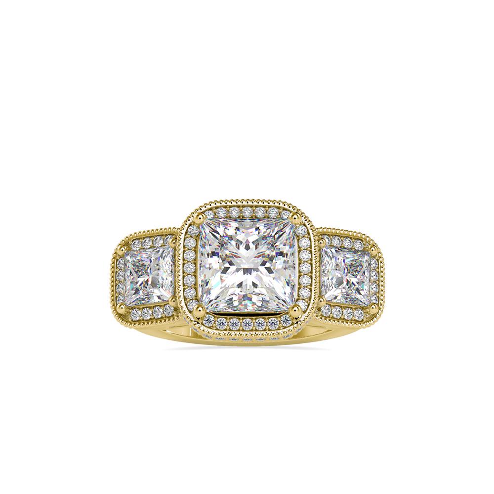 Vintage 3 Stone Diamond Engagement Ring
