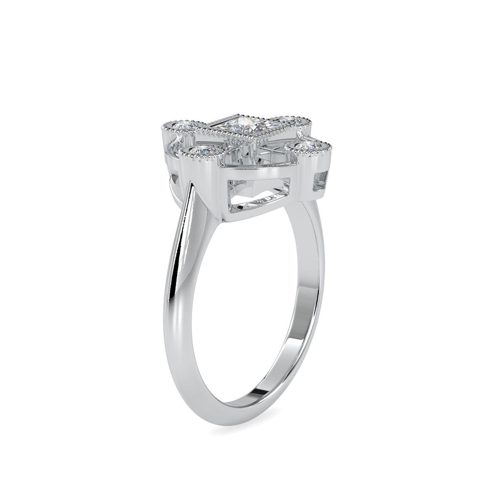 Vintage Bezel Set Diamond Engagement Ring