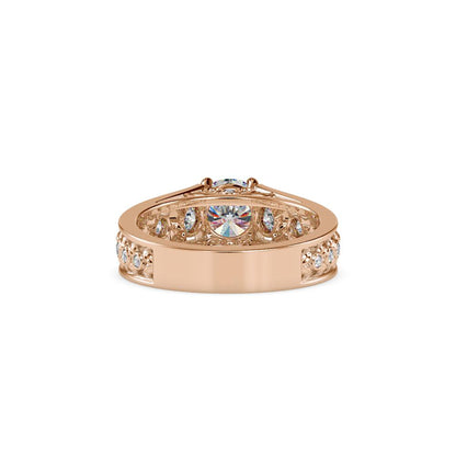 4 Duet Prongs Vintage Diamond Engagement Ring