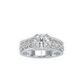 4 Duet Prongs Vintage Diamond Engagement Ring