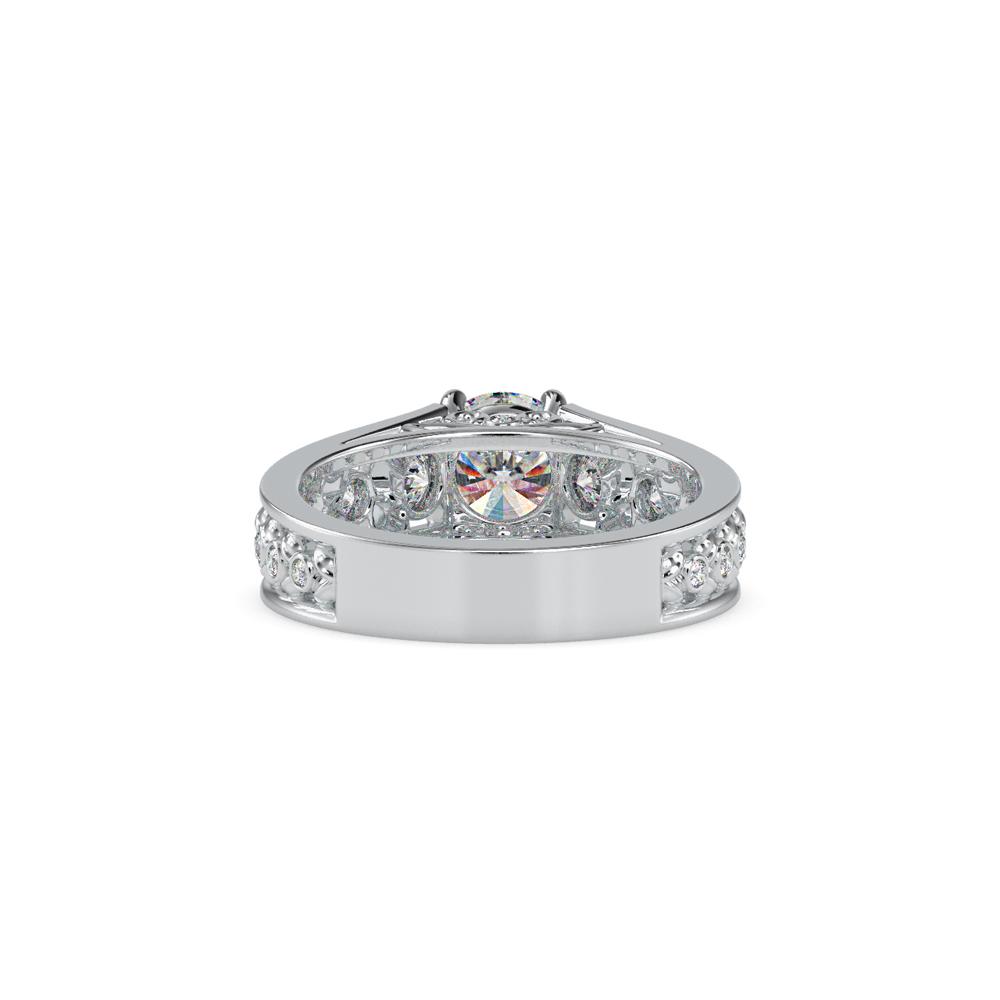 4 Duet Prongs Vintage Diamond Engagement Ring