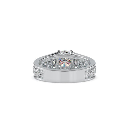 4 Duet Prongs Vintage Diamond Engagement Ring