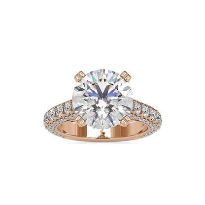 Vintage Solitaire 4 Double Prongs Diamond Engagement Ring