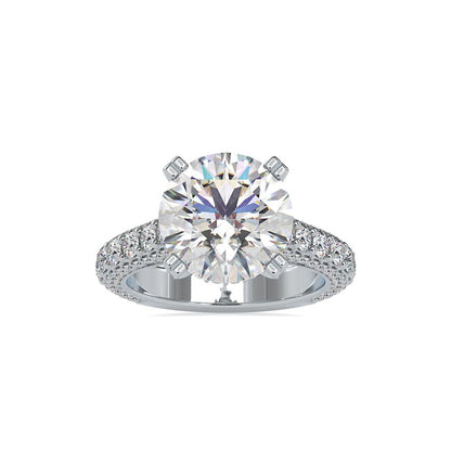 Vintage Solitaire 4 Double Prongs Diamond Engagement Ring