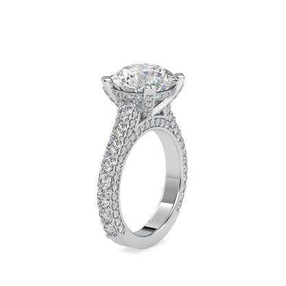 Vintage Solitaire 4 Double Prongs Diamond Engagement Ring
