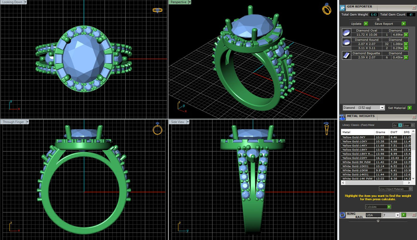 Oval Shape Vintage Halo Daimond Engagement Ring